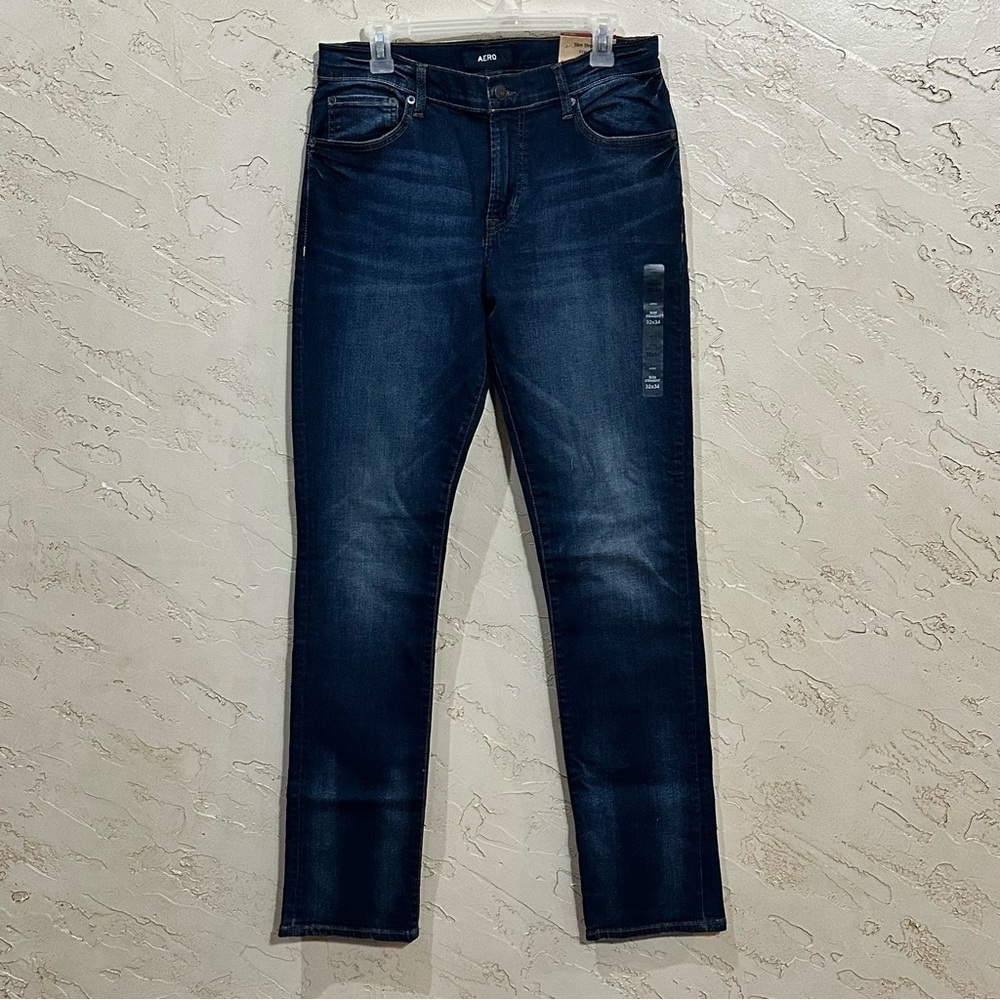 AERO Men’s Slim Straight Leg Denim Jeans size 32x34 NWT